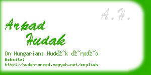 arpad hudak business card